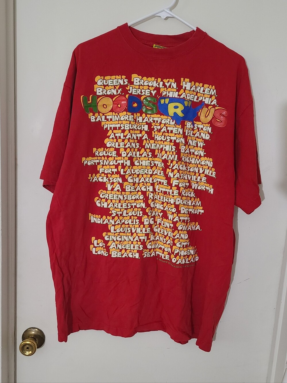 Rare Vintage Hood Classics “Hoods R Us” T-Shirt XL Y2K